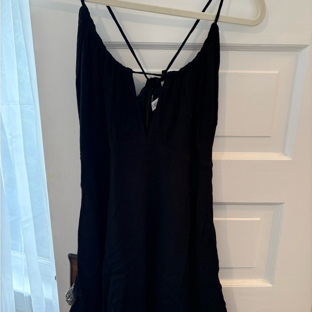 Chic Black Strappy Dress
